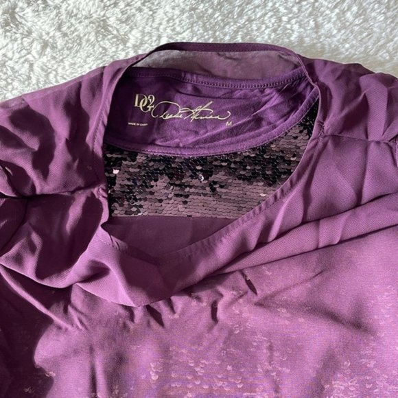 DG2 by Diane Gilman Asymmetric Blouse with Sequin Tank - Picture 8 of 11